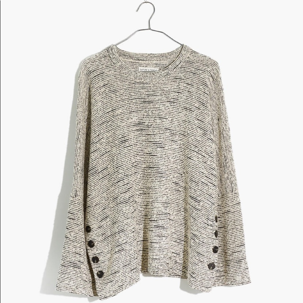 NWT Madewell Texture & Thread Side-Button Top